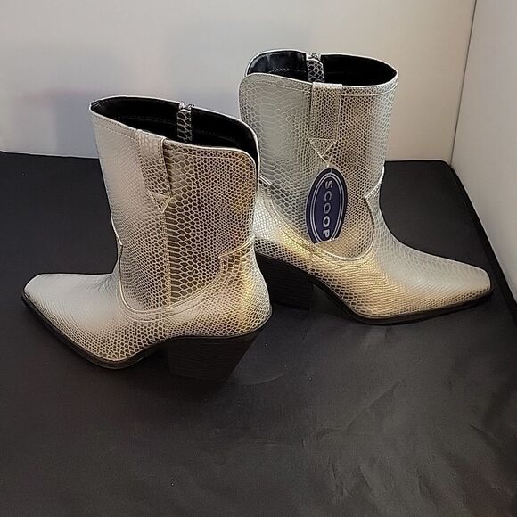 BRAND NEW SCOOP NYC WOMEN'S WESTERN MID -CALF HEELED BOOTIES - Picture 8 of 12